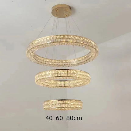 Lustre transparent en cristal LED pour décoration intérieure moderne — LZ4X9Q7N