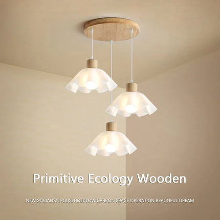 Lustre suspension en bois pour ambiance chaleureuse et déco moderne — LZ4X9P
