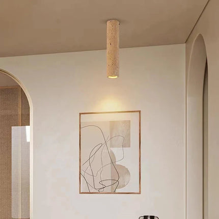 Plafonnier cylindrique en pierre naturelle décoratif — LZ4X9P2Q