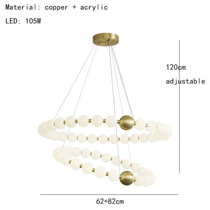 Suspension LED ronde en laiton, cuivre et aluminium décorative — LZ4M7Q2N