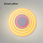 Coucher de soleil jaune / D30cm (4 couches)