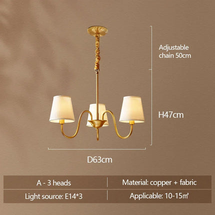 Plafonnier LED en cuivre au design nordique moderne et luxueux — LZ4X9T2