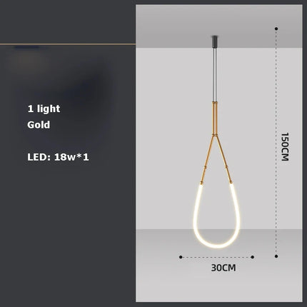 lustre linéaire à led design en acier inoxydable minimaliste