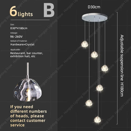 Lustre moderne en cristal pour éclairage raffiné — LZ4X9P2