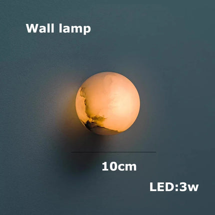 Suspension LED géométrique en marbre à intensité variable — LZ7FQ2