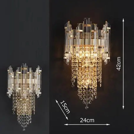 Applique murale en cristal style nordique moderne pour intérieur élégant — LZ4X9P2