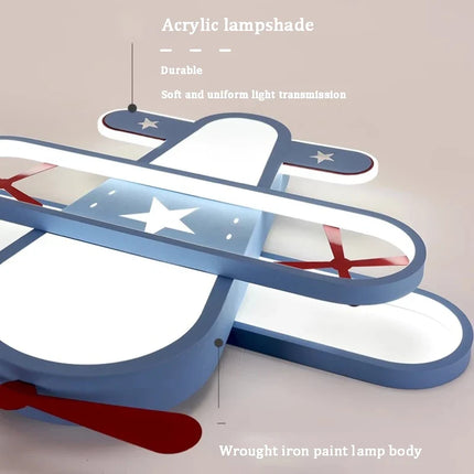 Lustre avion créatif style nordique pour chambre d'enfant — LZ4XJ9
