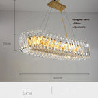 100cm oval / Warm light / Silver frame