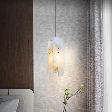 Suspension en marbre véritable avec câble en cuivre réglable — LZ4X9P2Q