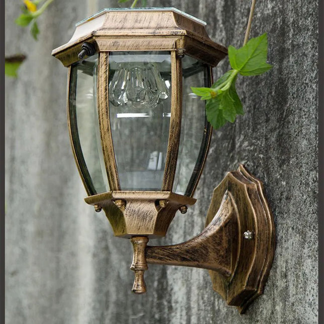 Applique murale solaire LED applique extérieure cour lumière villa solaire alimenté étanche IP55 décor de jardin éclairage clôture