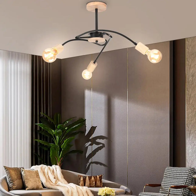 Lustre suspension style industriel moderne pour intérieur élégant — LZ4XJ7