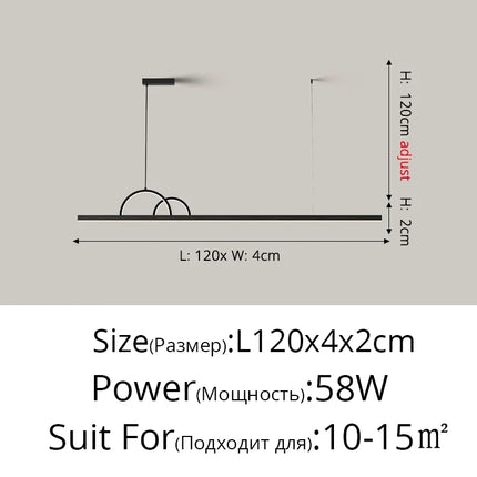 Lustre LED nordique pour éclairage intérieur moderne — LZ4X9T