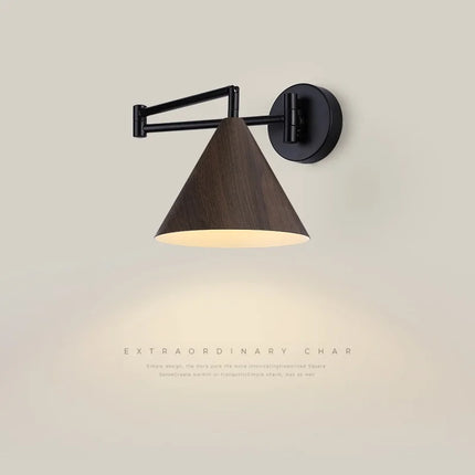 Applique murale en bois avec bras pivotant réglable — LZ4N7Q2