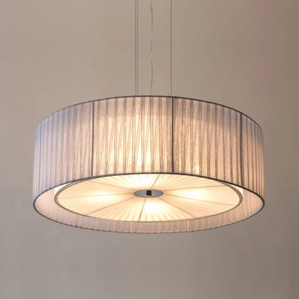 Lustre nordique en fer avec abat-jour en tissu décoratif — LZ4X9QJ