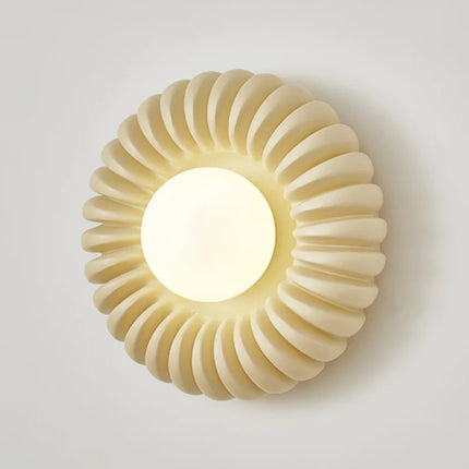 Applique murale ronde haut de gamme en verre blanc rétro — LZ4X9P2