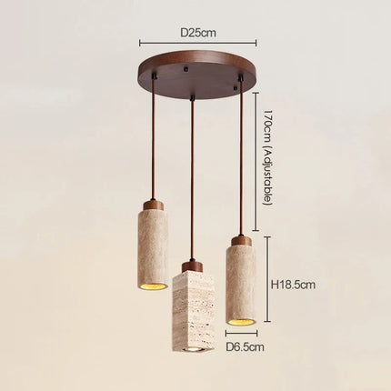 Ensemble de 3 suspensions LED au style wabi sabi naturel — LZ4X9Q2