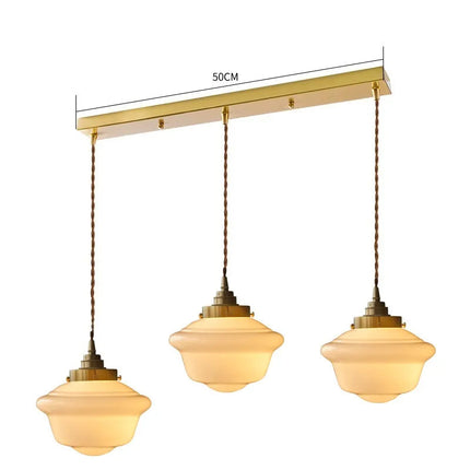 Suspension LED en verre blanc laiteux élégant — LZ4P9XQ