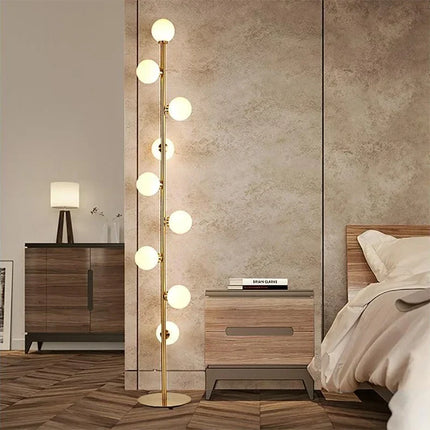 Lampadaire en verre doré au style nordique moderne — LZ4X9P2