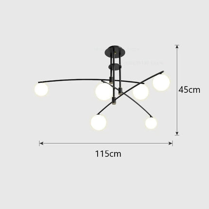 Lustre LED moderne en verre pour salon et cuisine Youlaike — LZ4P9XQ