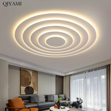 Plafonnier LED blanc multicouche au design minimaliste moderne — LZ4X9T1