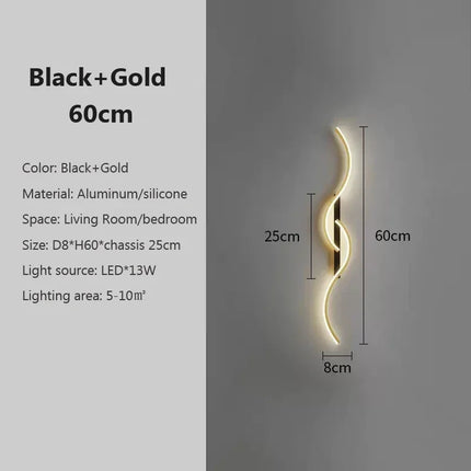 Applique murale LED moderne pour décoration et éclairage intérieur élégant — LZ4X9P2
