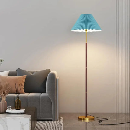 Lampadaire LED nordique avec abat-jour en tissu pour intérieur — LZ4X9P