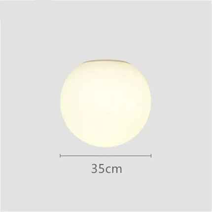 Applique murale LED avec abat-jour rond en verre blanc — LZ4X9J