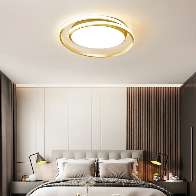 lustre led rond télécommandé style moderne simple