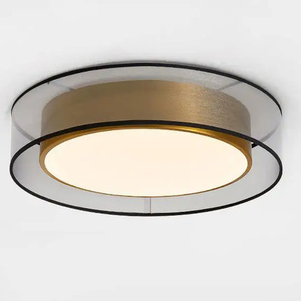 Plafonnier vintage en PVC avec éclairage cuivre et bande LED intégrée — LZ4X9T