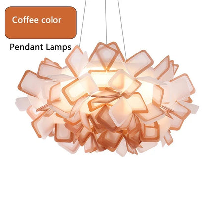 Suspension LED design fleur en acrylique pour salon et chambre — LZ4X9T