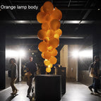 Corps de lampe orange / Blanc chaud / D60X100cm
