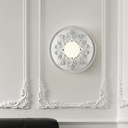 Applique murale ronde rétro avec abat-jour en verre haut de gamme — LZ4X9P2
