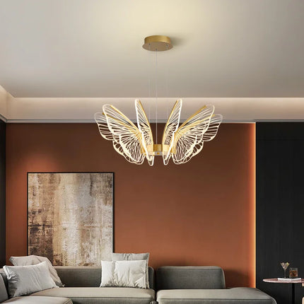 Lustre LED papillon au design nordique moderne pour intérieur — LZ4X9T2