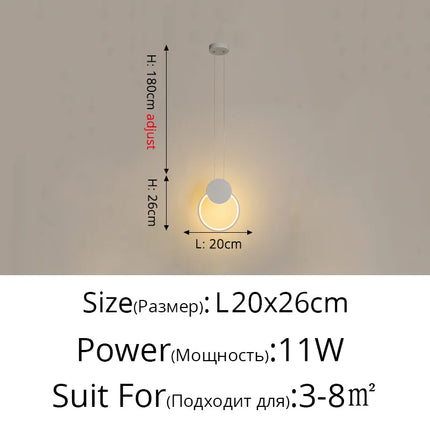 suspension led moderne pour éclairage intérieur design élégant