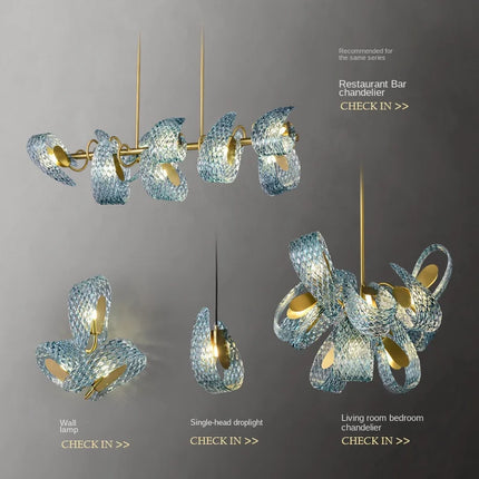 Lustre moderne en laiton et verre pour décoration maison 2022 — LZ4XJ9
