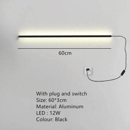 applique murale led moderne avec interrupteur de gradation pour décoration