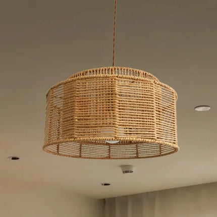 Suspension en corde de chanvre style wabi-sabi pour intérieur raffiné — LZ4X7B