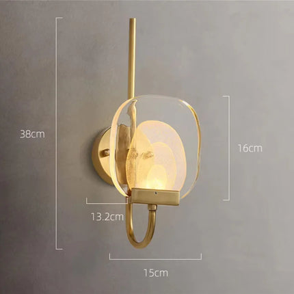 Applique murale LED en laiton et cristal au design moderne — LZ4QJ7M