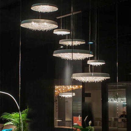 Lustre moderne noir et blanc en cristal pour intérieur — LZ4X9T
