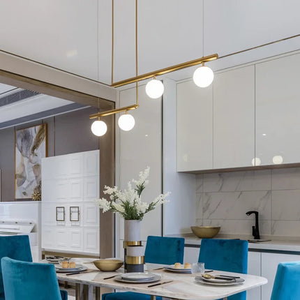 Lustre suspension moderne avec abat-jour en verre style nordique — LZ4P9XQ