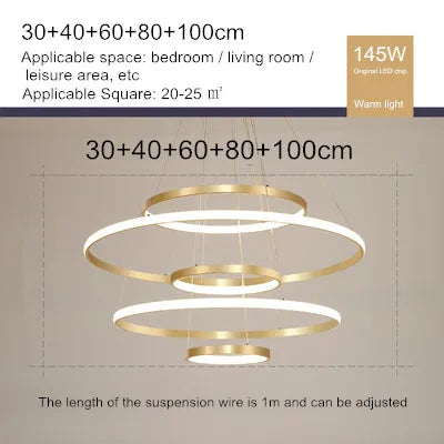 Lustre nordique moderne à télécommande au design épuré — LZ4X9J