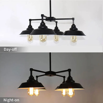 Lustre vintage à 4 têtes style américain pour restaurant — LZ4P9X