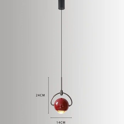 Suspension design boule accrochée LED