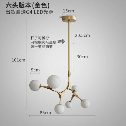Lustre décoratif suspendu au style nordique élégant — LZ4X9M