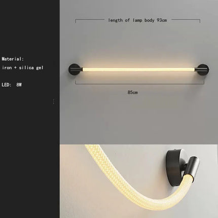 Applique murale LED en silicone et acier inoxydable 3000K — LZ4X9Q2