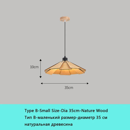 Suspension Wabi-Sabi en bois avec luminaires LED intégrés — LZ4X9Q2