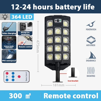 Lampadaire solaire étanche 600000 lumens avec détecteur de mouvement — LZ4G7Q2