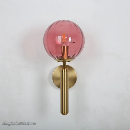 Applique murale LED nordique avec boule de verre pour salle de bain et escalier — LZ4P9XJ