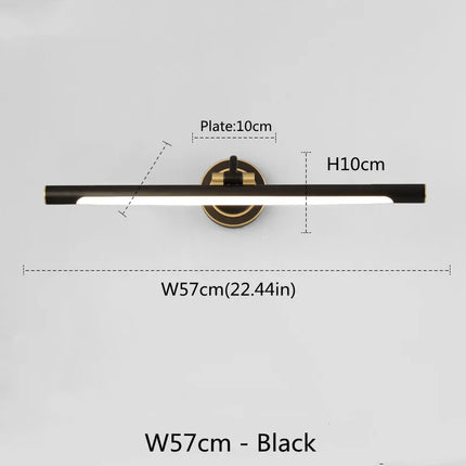 Applique murale LED noire style Américain pour salle de bain et miroir — LZ4X9P2