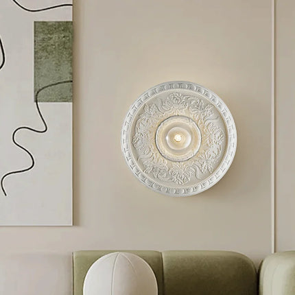 Applique murale rétro avec abat-jour en verre blanc haut de gamme — LZ4X9P2